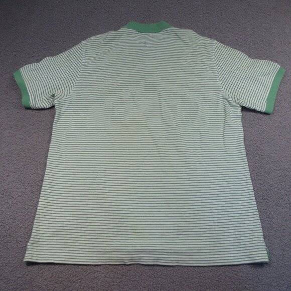 Vineyard Vines Men’s Polo Shirt Large Green White Stripes Shep & Ian Casual - Picture 6 of 8